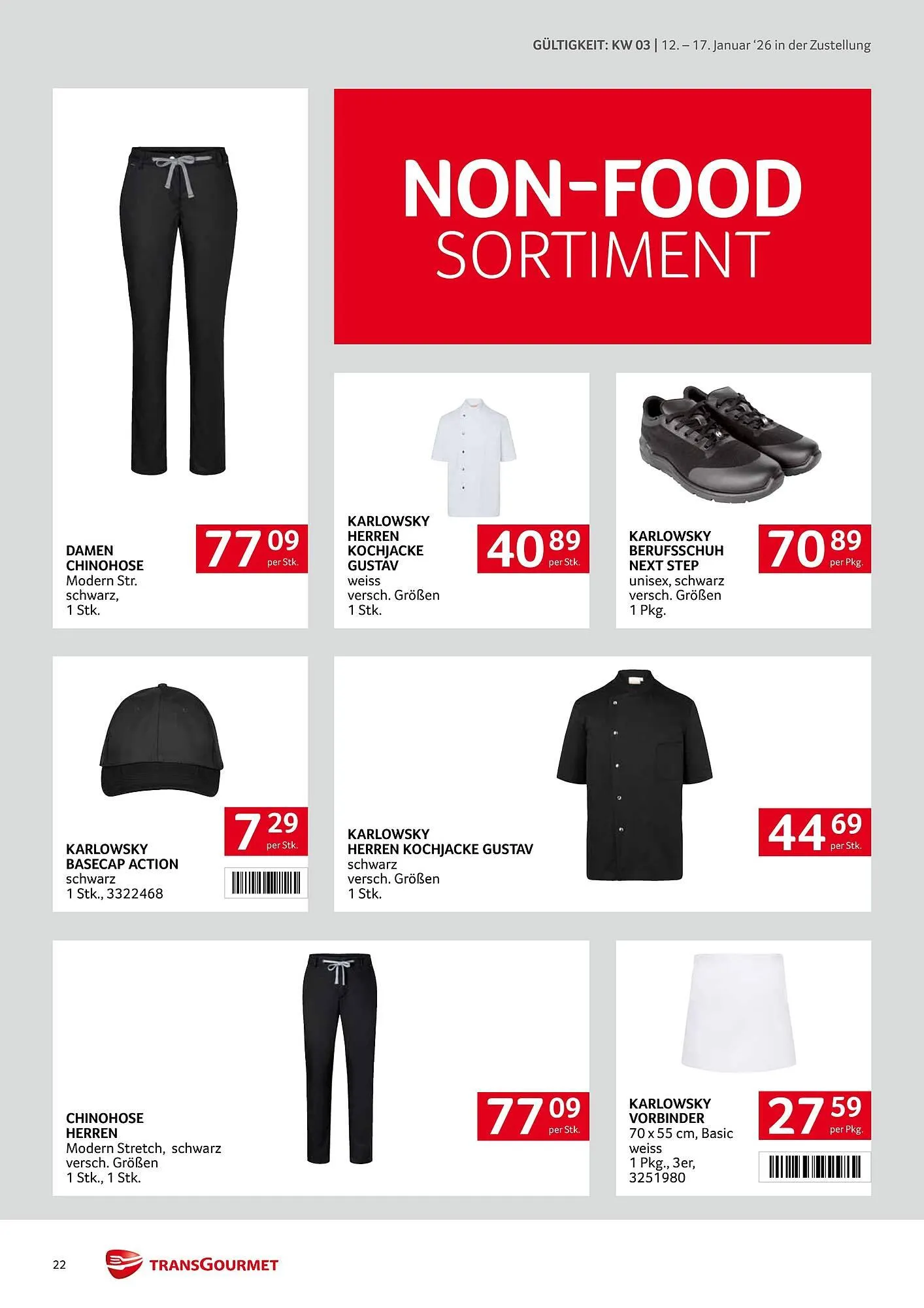 Transgourmet Flugblatt von 12. Jänner bis 17. Jänner 2026 - Flugblätt seite 22