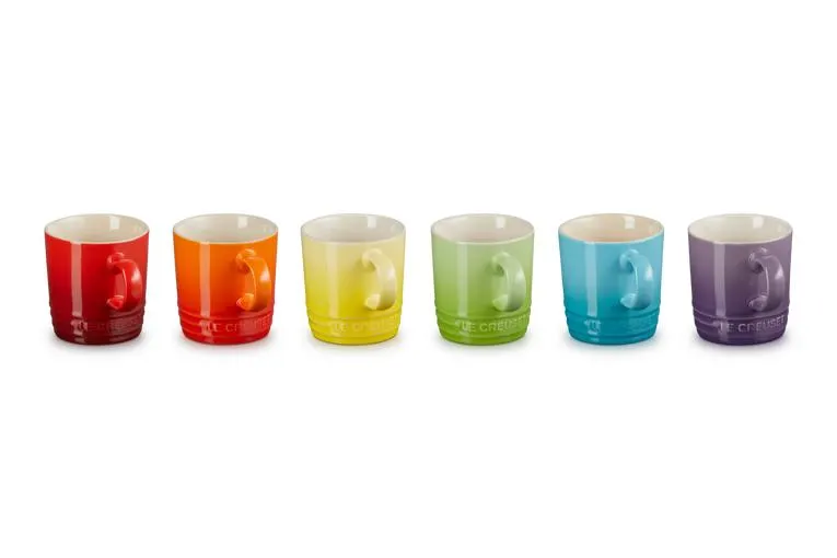 6er-Set Espressotassen Rainbow III aus Steinzeug