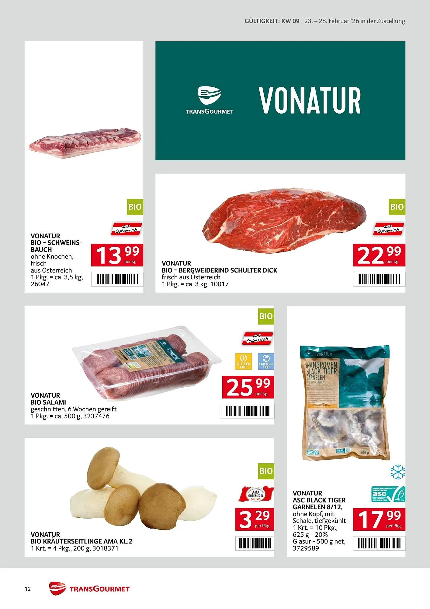 Transgourmet Flugblatt von 23. Februar bis 28. Februar 2026 - Flugblätt seite  12