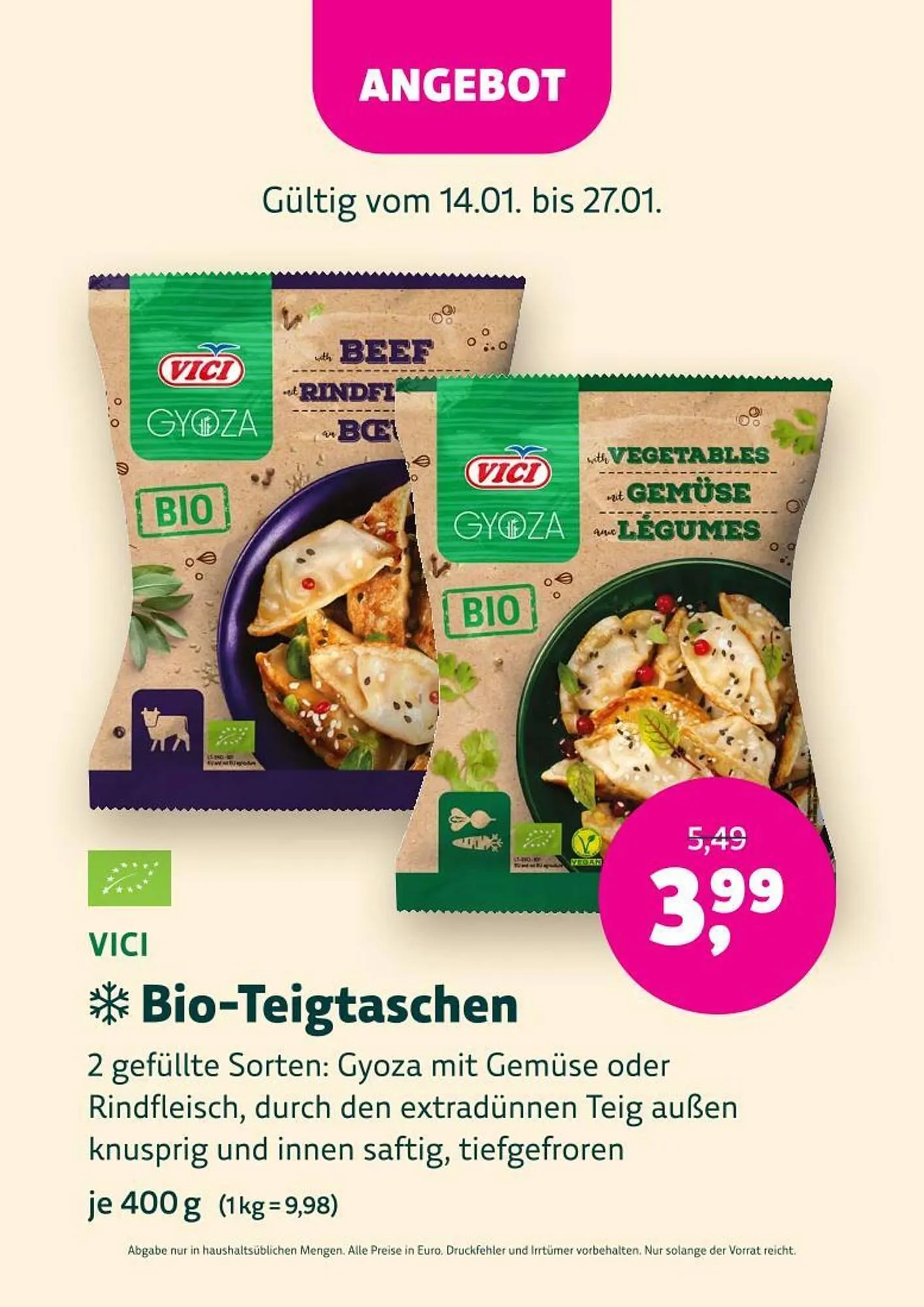 Denn's Biomarkt Flugblatt von 14. Jänner bis 27. Jänner 2026 - Flugblätt seite  29