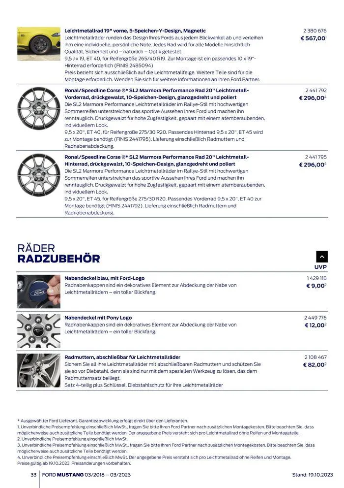 FORD MUSTANG von 2. November bis 2. November 2024 - Flugblätt seite  33