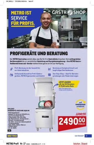 METRO Flugblatt - Profi von 6. August bis 19. August 2026 - Flugblätt seite  47