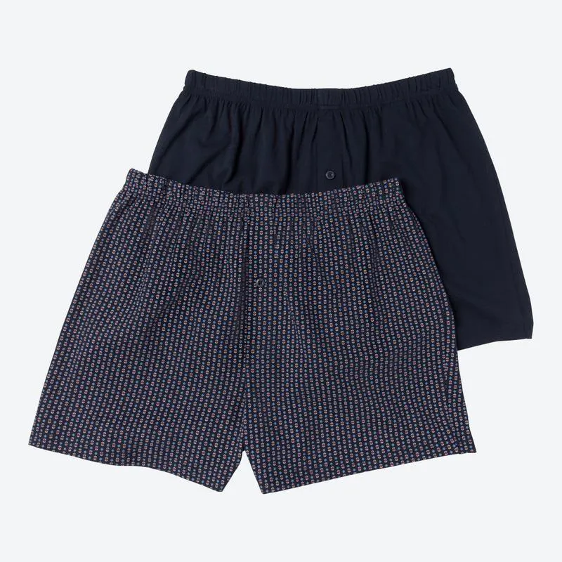Herren-Boxershorts mit schickem Muster, 2er-Pack