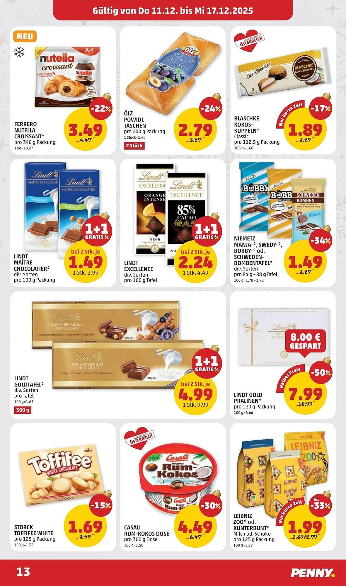 PENNY Flugblatt von 11. Dezember bis 17. Dezember 2025 - Flugblätt seite  13