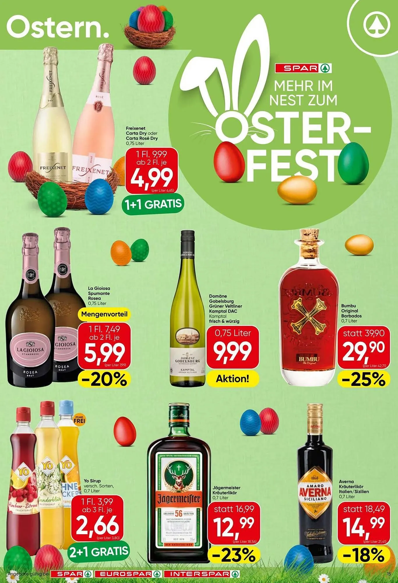 Eurospar Flugblatt von 26. März bis 8. April 2026 - Flugblätt seite  15