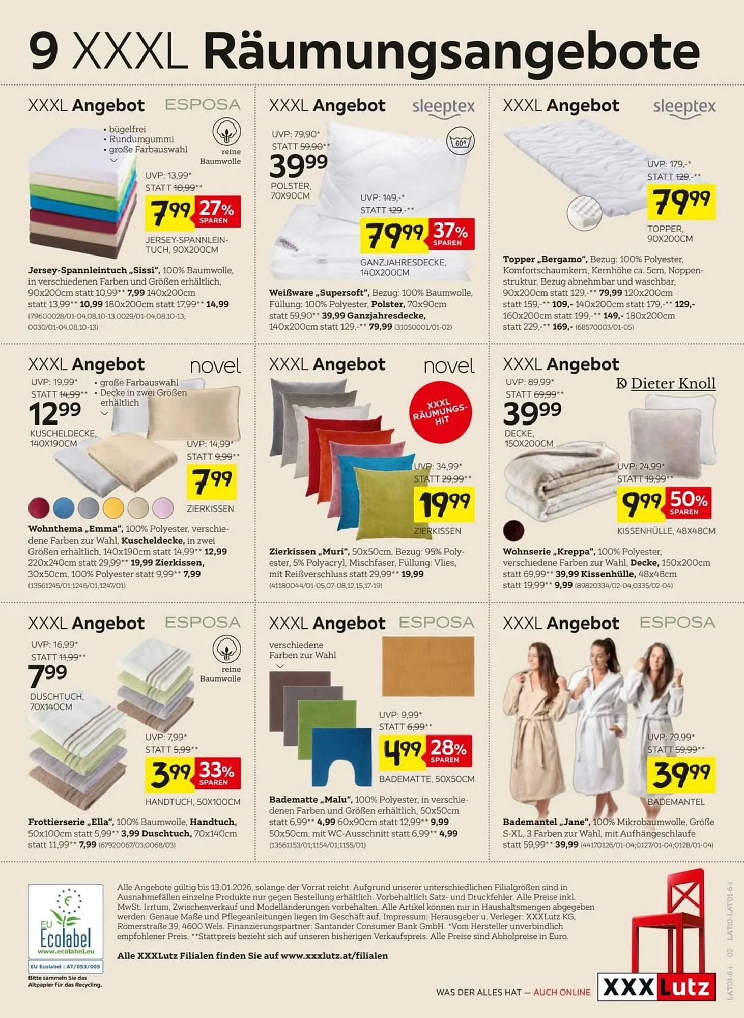 XXXLutz Prospekt von 29. Dezember bis 13. Jänner 2026 - Flugblätt seite  2
