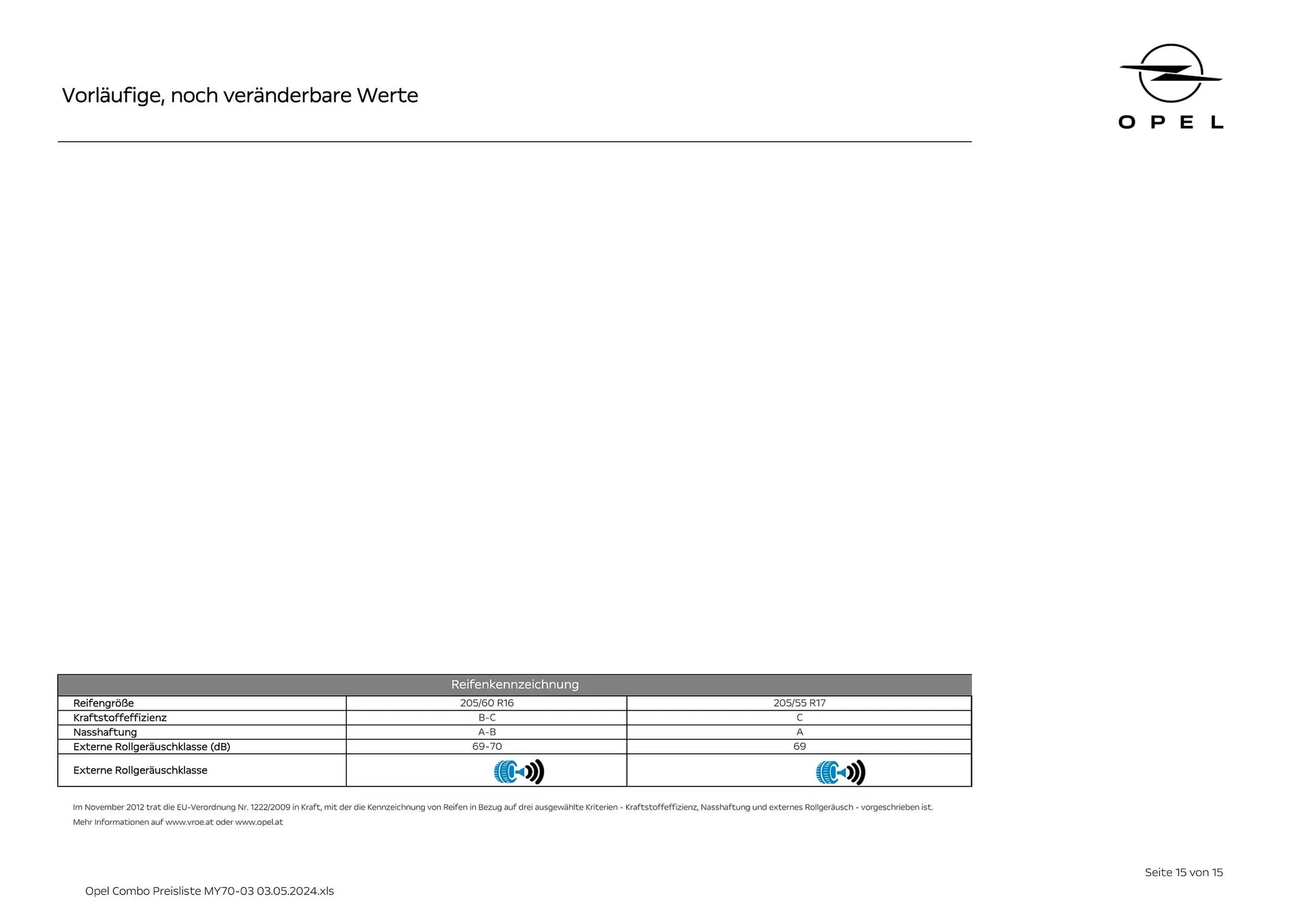Opel Combo Flugblatt von 16. Mai bis 15. Mai 2025 - Flugblätt seite 15