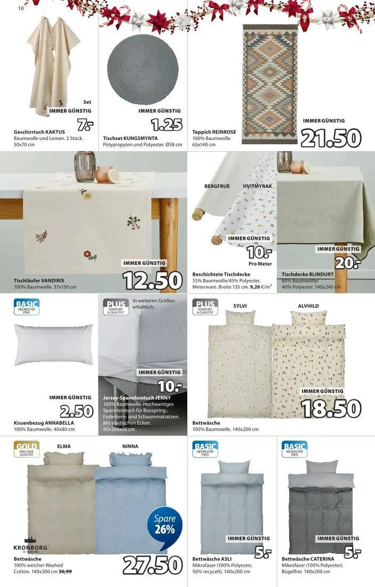 JYSK Flugblatt von 10. Dezember bis 6. Jänner 2026 - Flugblätt seite  10