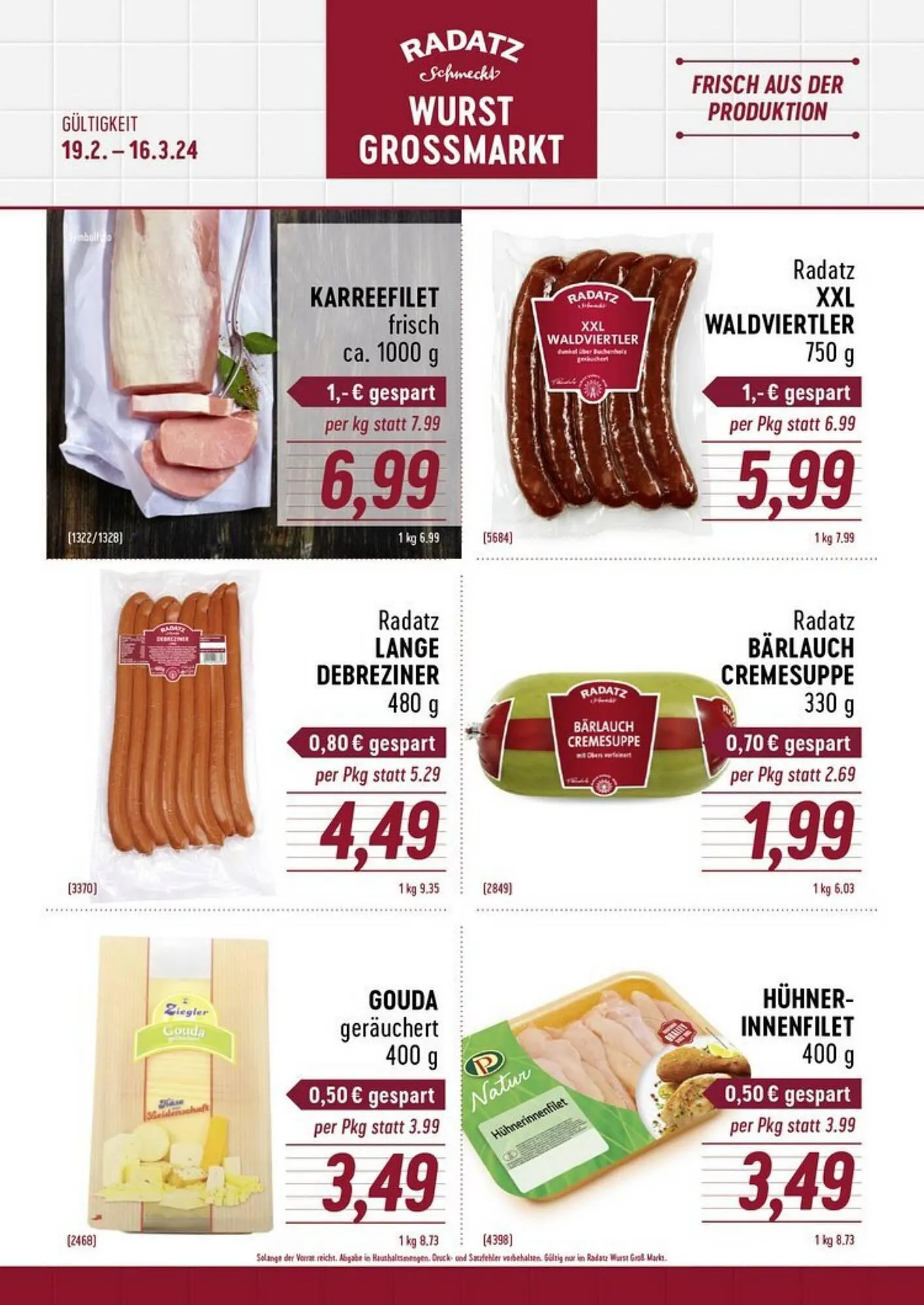 Radatz Flugblatt von 19. Februar bis 16. März 2024 - Flugblätt seite  