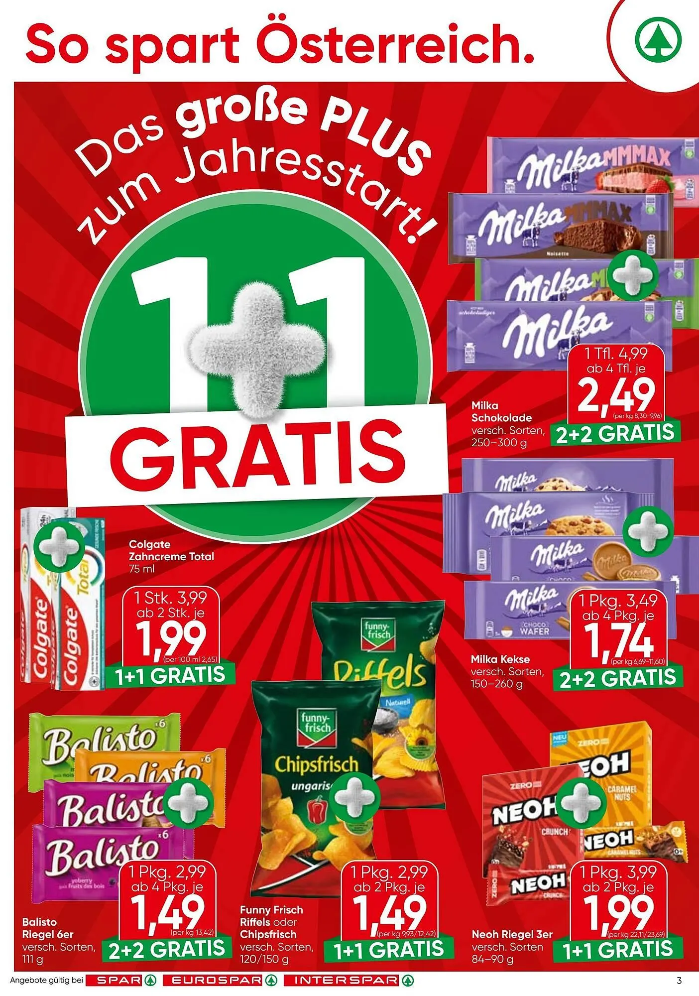 Spar Flugblatt von 8. Jänner bis 15. Jänner 2026 - Flugblätt seite 3