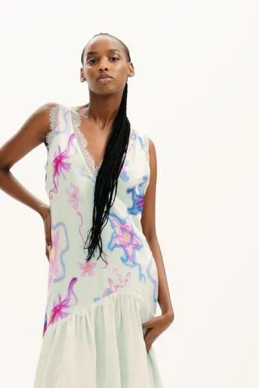 Mehrlagiges langes Trägerkleid Collina Strada