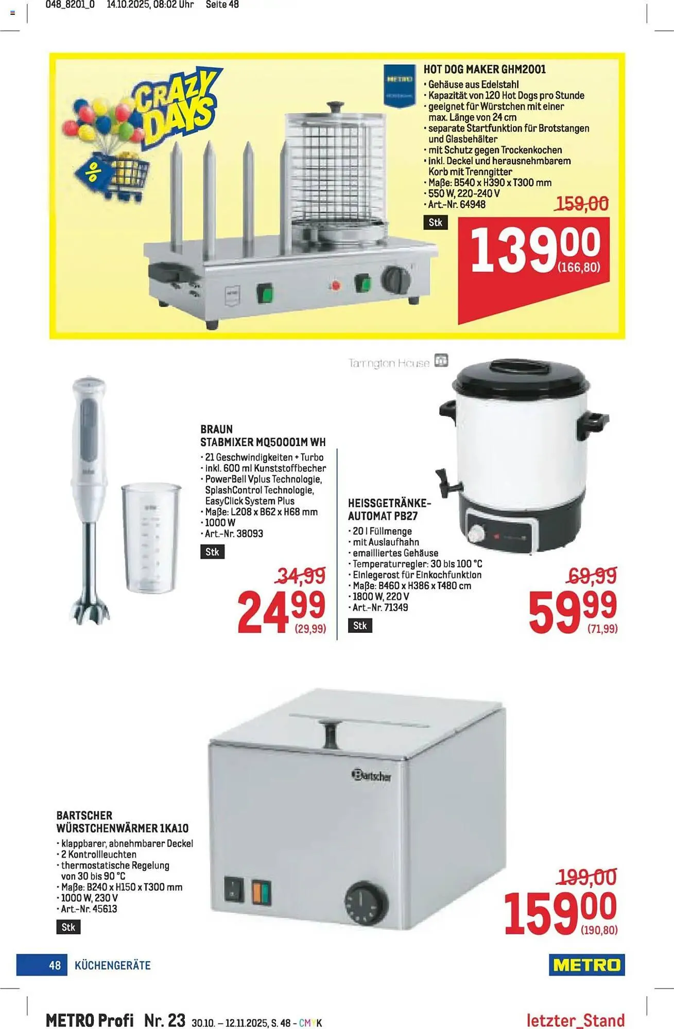 Metro Flugblatt von 30. Oktober bis 12. November 2025 - Flugblätt seite 48