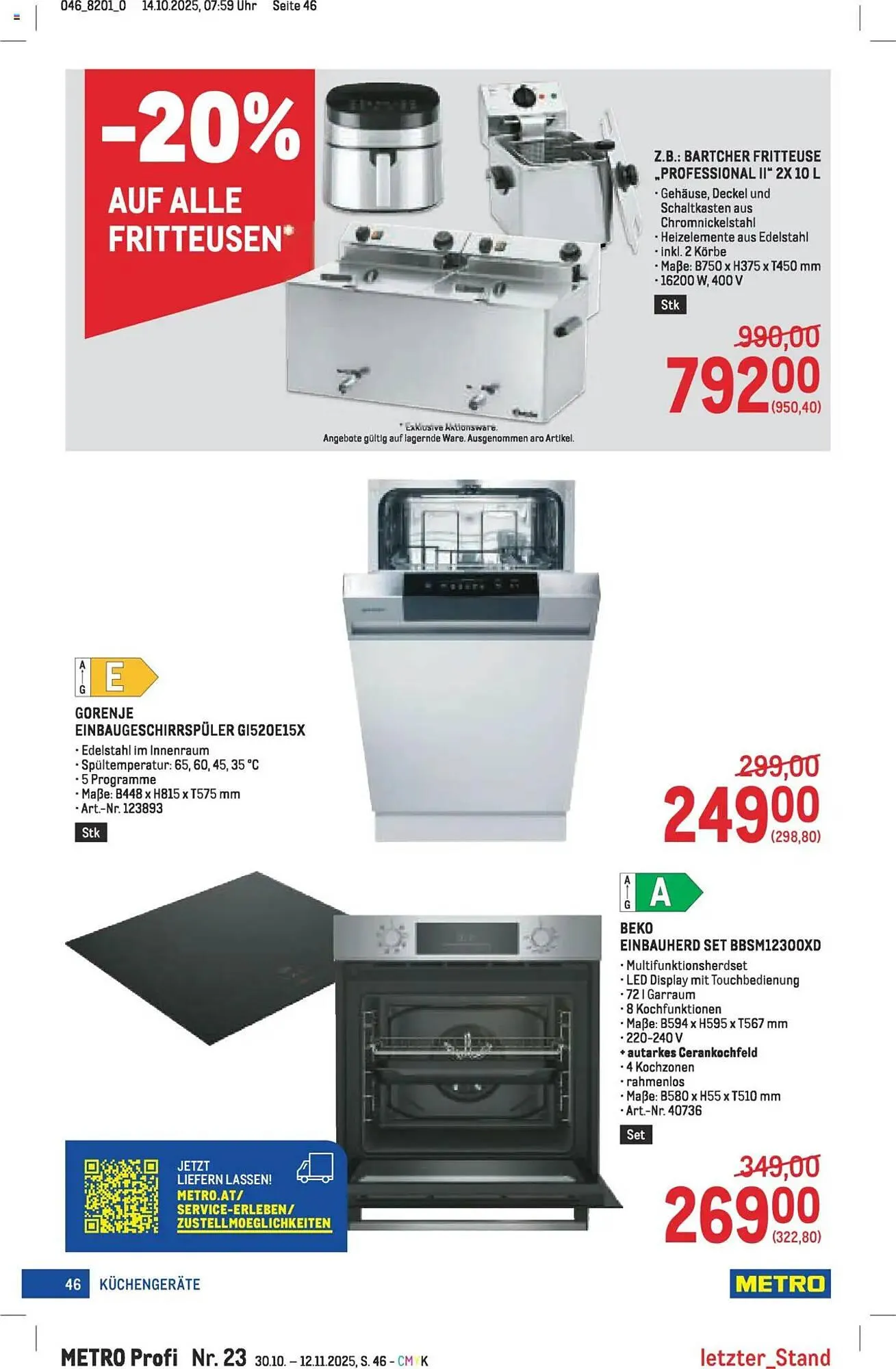 Metro Flugblatt von 30. Oktober bis 12. November 2025 - Flugblätt seite  46