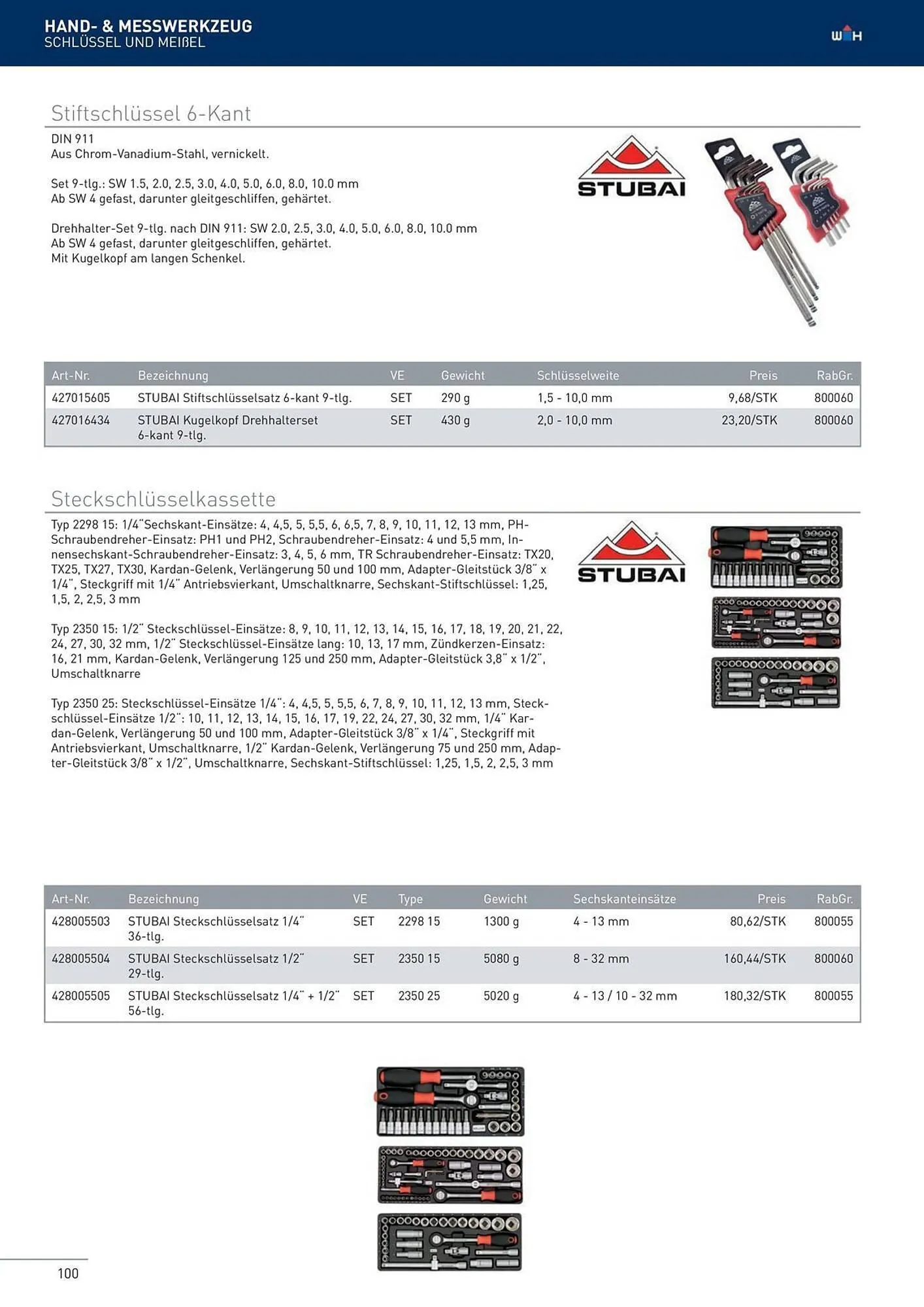 Würth Flugblatt von 22. Februar bis 31. Dezember 2024 - Flugblätt seite 100