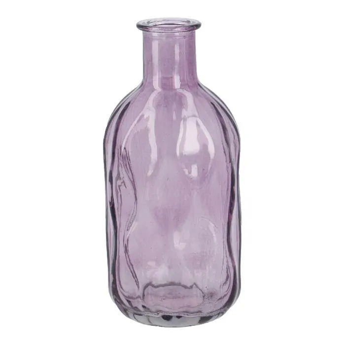 Flaschenvase Wellen, lila, 12 cm