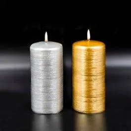 Rillenkerze - D7xH14,5 cm