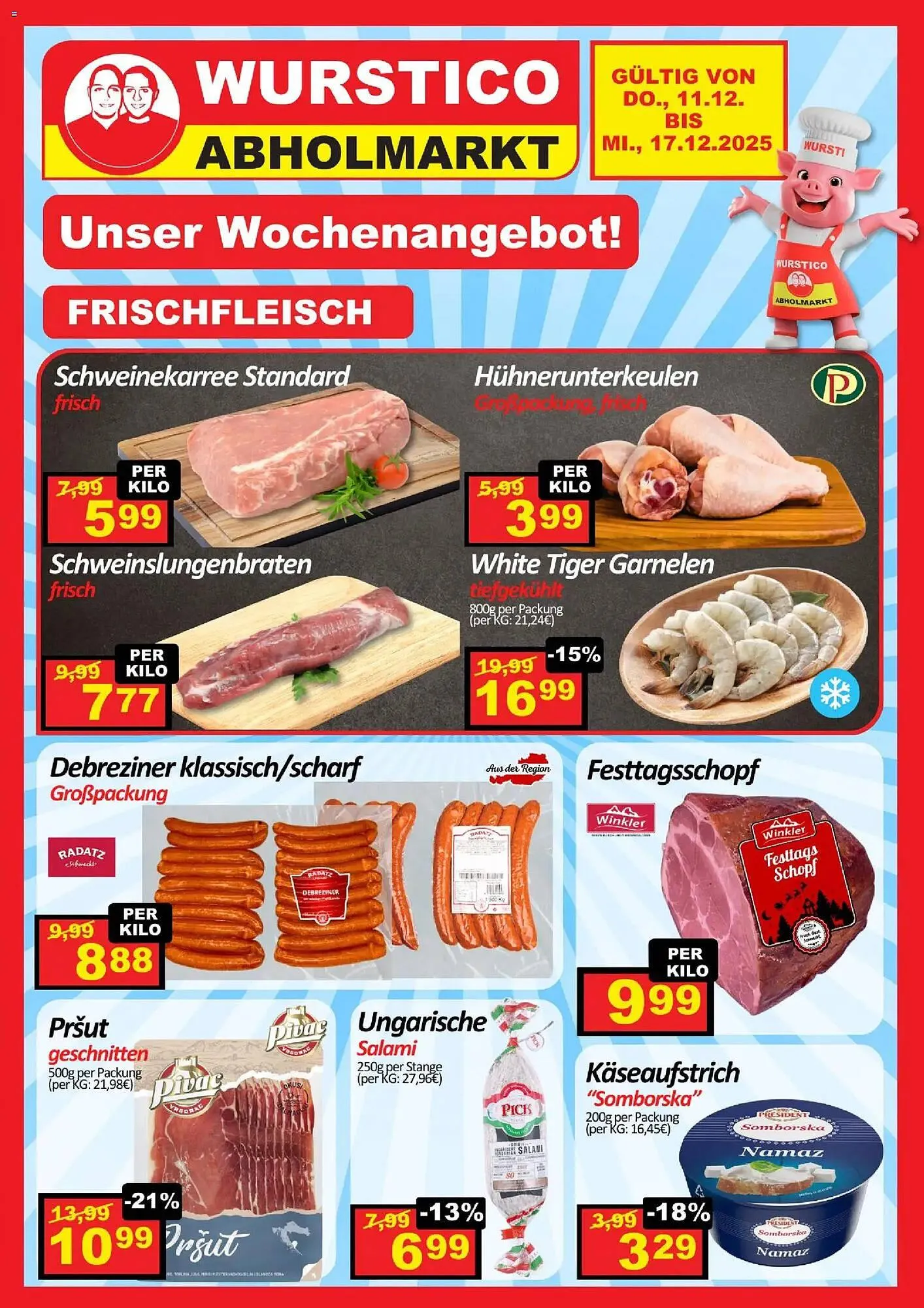 Wurstico Flugblatt von 11. Dezember bis 17. Dezember 2025 - Flugblätt seite  1