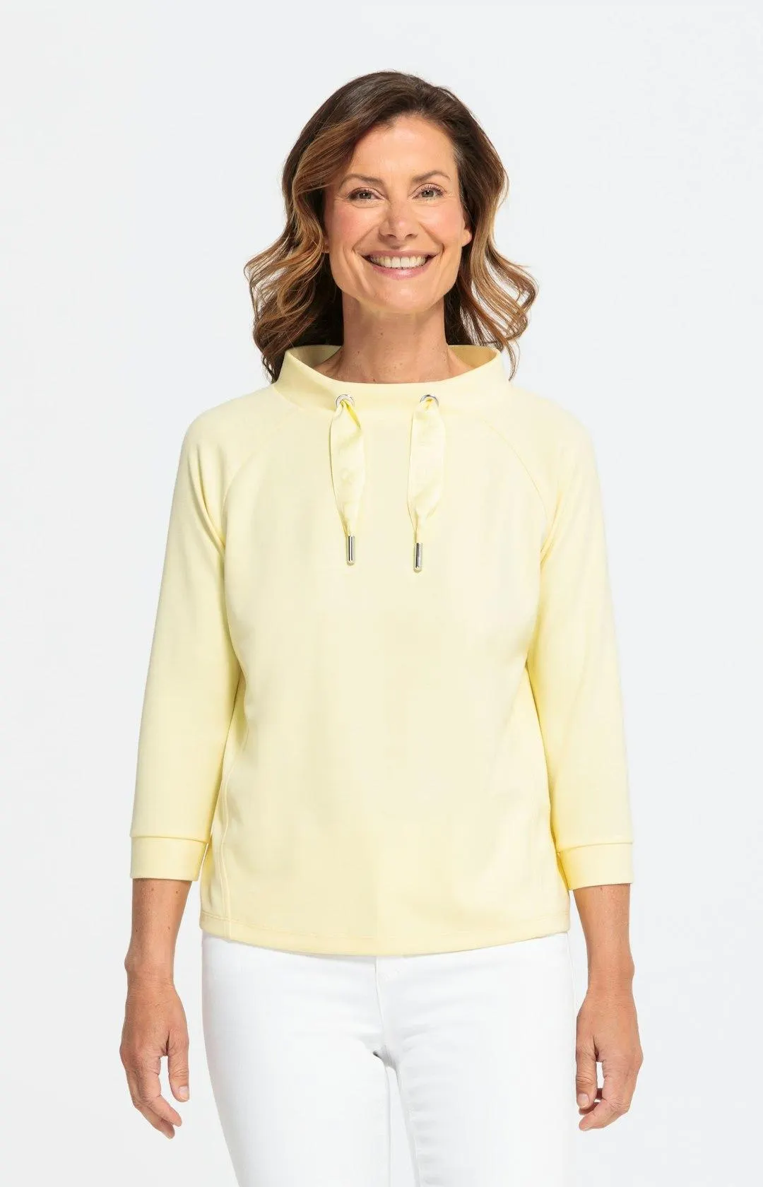 Kurzes Sweatshirt mit Zugband