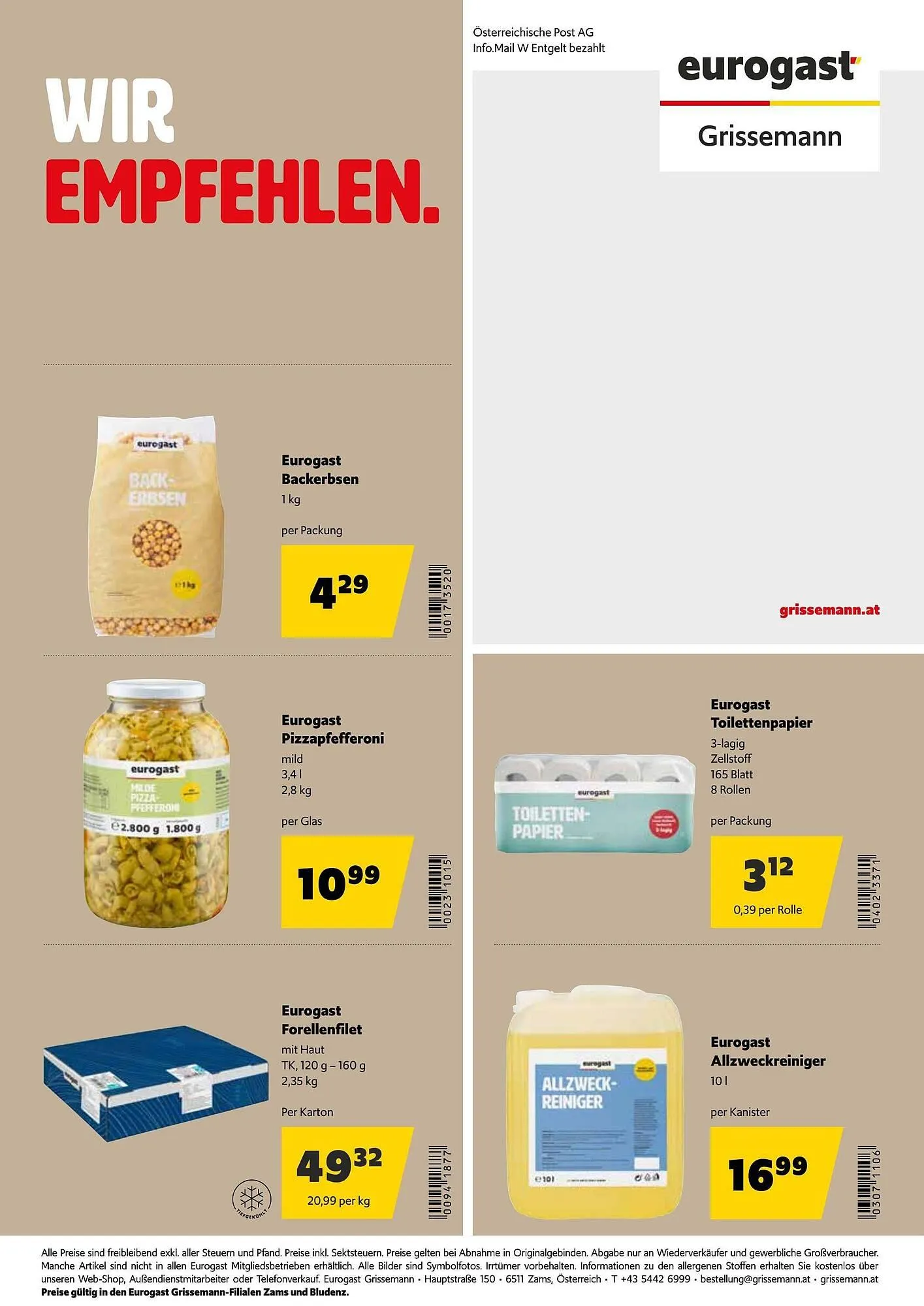 Eurogast Grissemann Flugblatt von 12. Jänner bis 24. Jänner 2026 - Flugblätt seite  32