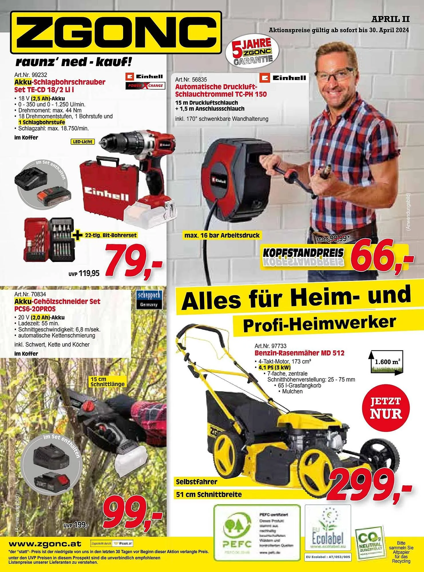 Zgonc Flugblatt von 14. April bis 30. April 2024 - Flugblätt seite  1