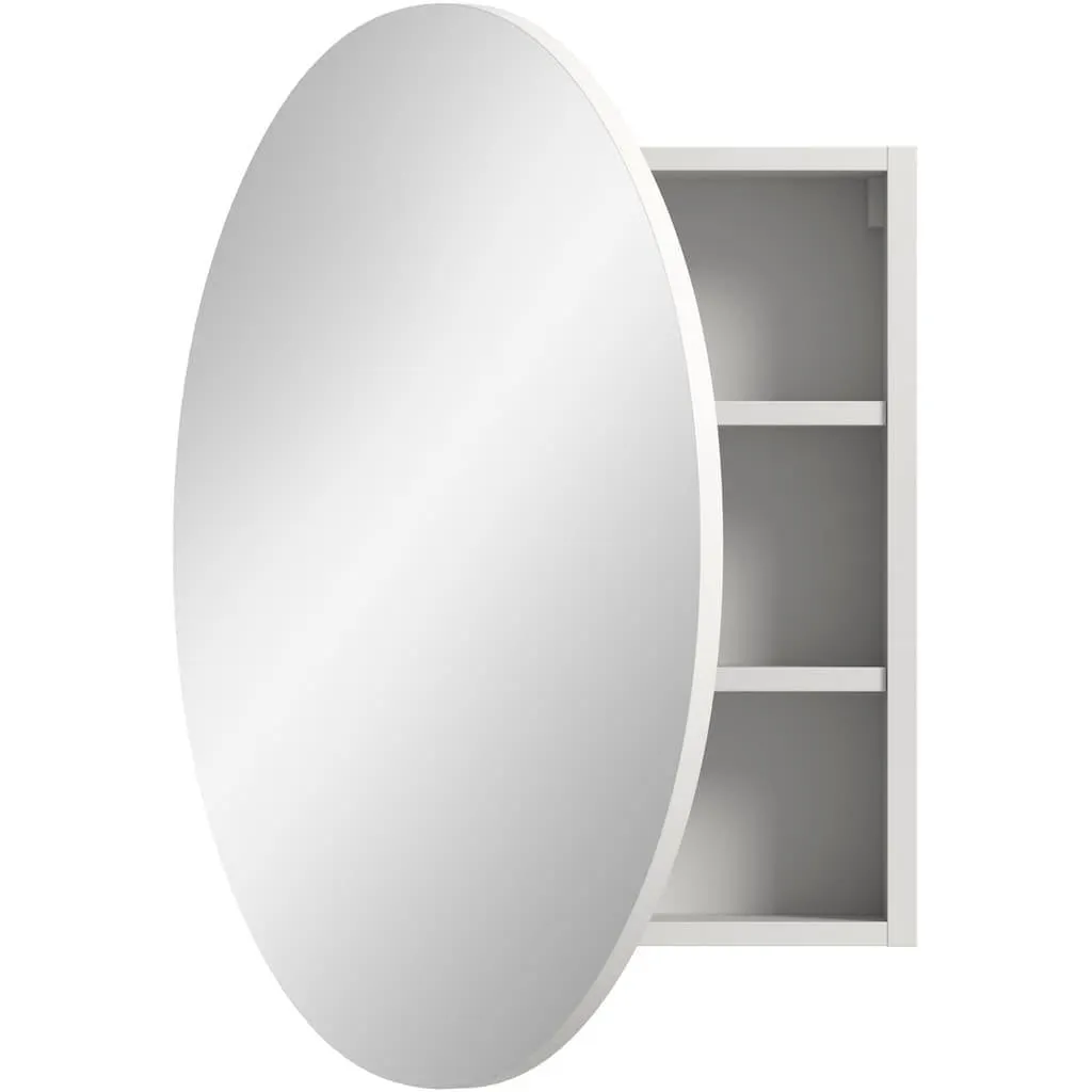 welltime Spiegelschrank »Litica, rund Ø 70cm, 1 Spiegeltür, 2 Einlegeböden« Spiegel, Bad Schrank, Hängeschrank