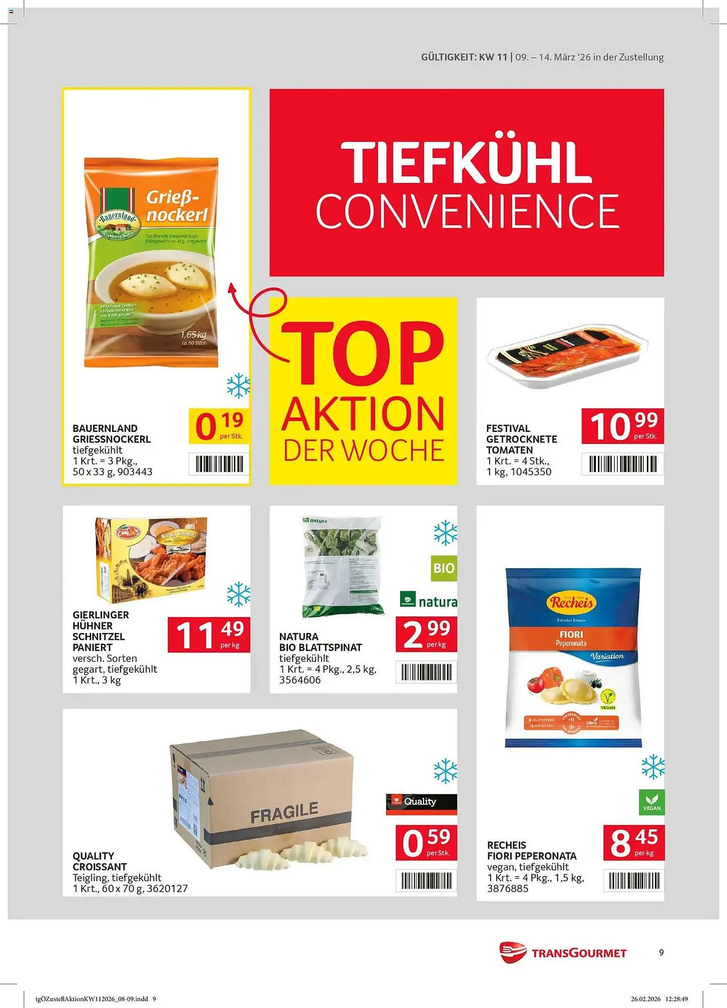 Transgourmet Flugblatt von 9. März bis 14. März 2026 - Flugblätt seite  9