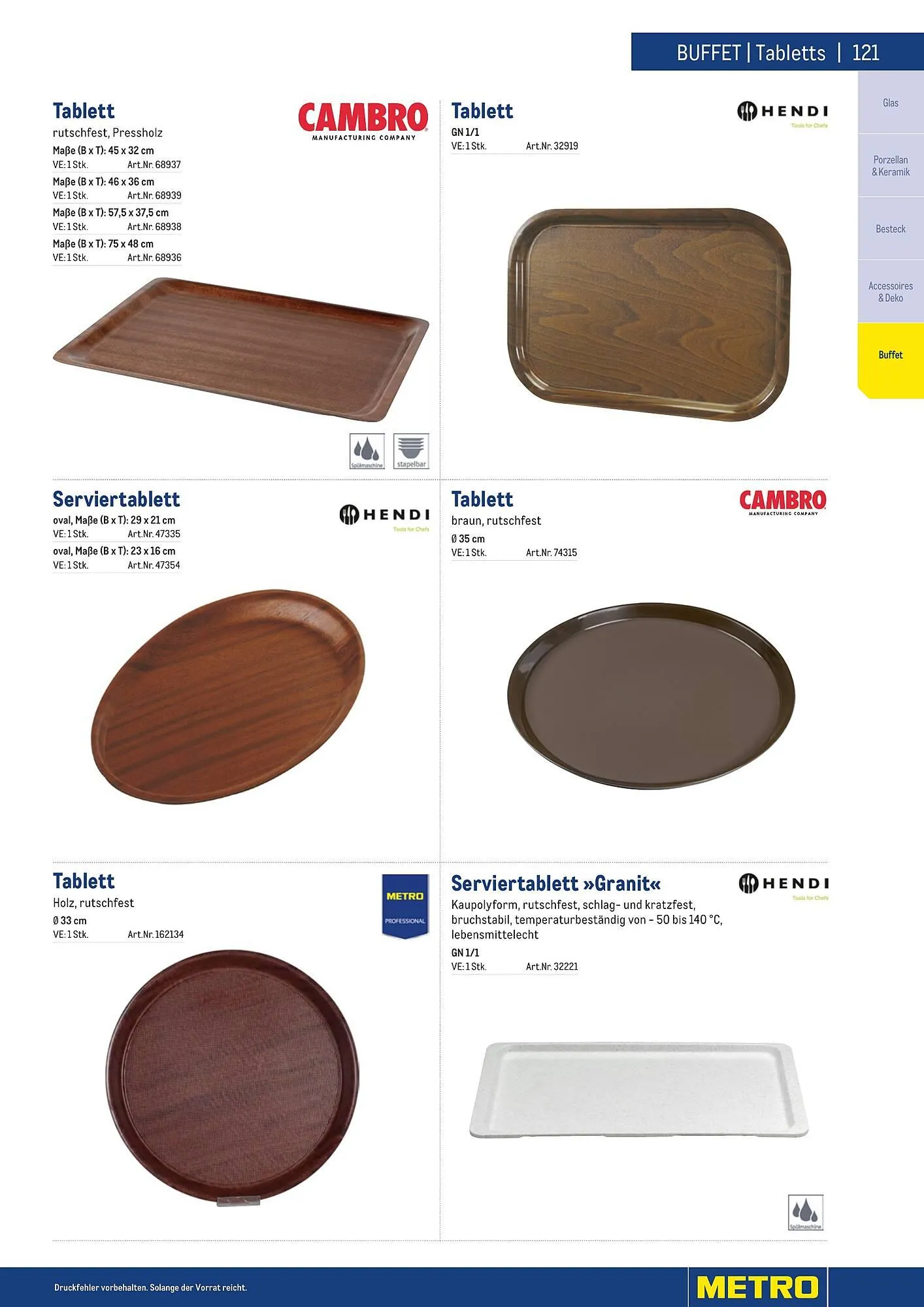 Metro Flugblatt von 25. März bis 31. Dezember 2026 - Flugblätt seite  121