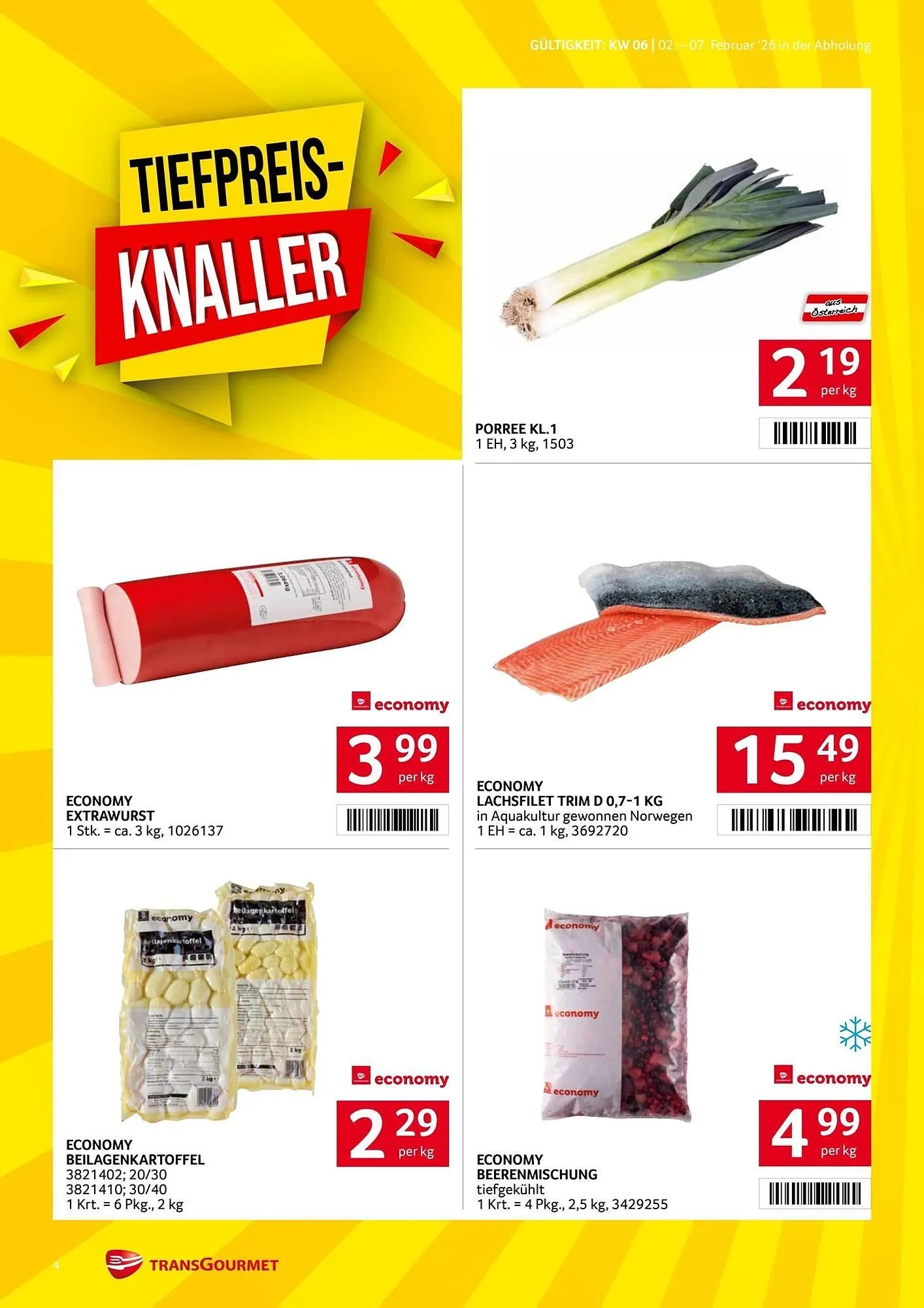 Transgourmet Flugblatt von 2. Februar bis 7. Februar 2026 - Flugblätt seite  4