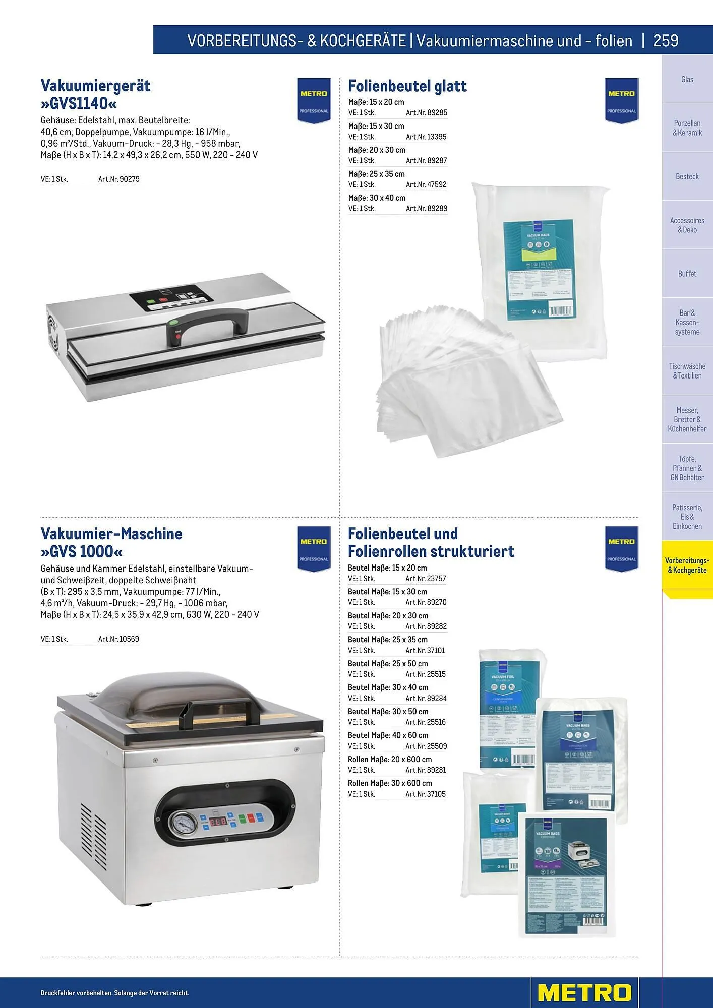 Metro Flugblatt von 25. März bis 31. Dezember 2026 - Flugblätt seite  259