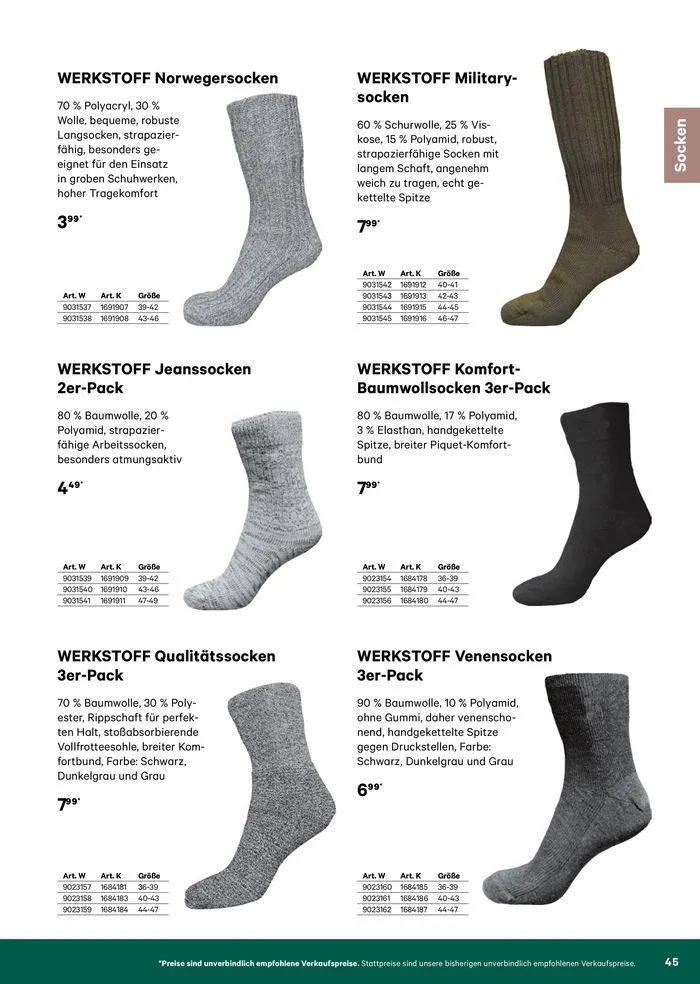 Katalog Bekleidung 2024 von 17. Mai bis 26. Mai 2024 - Flugblätt seite  45