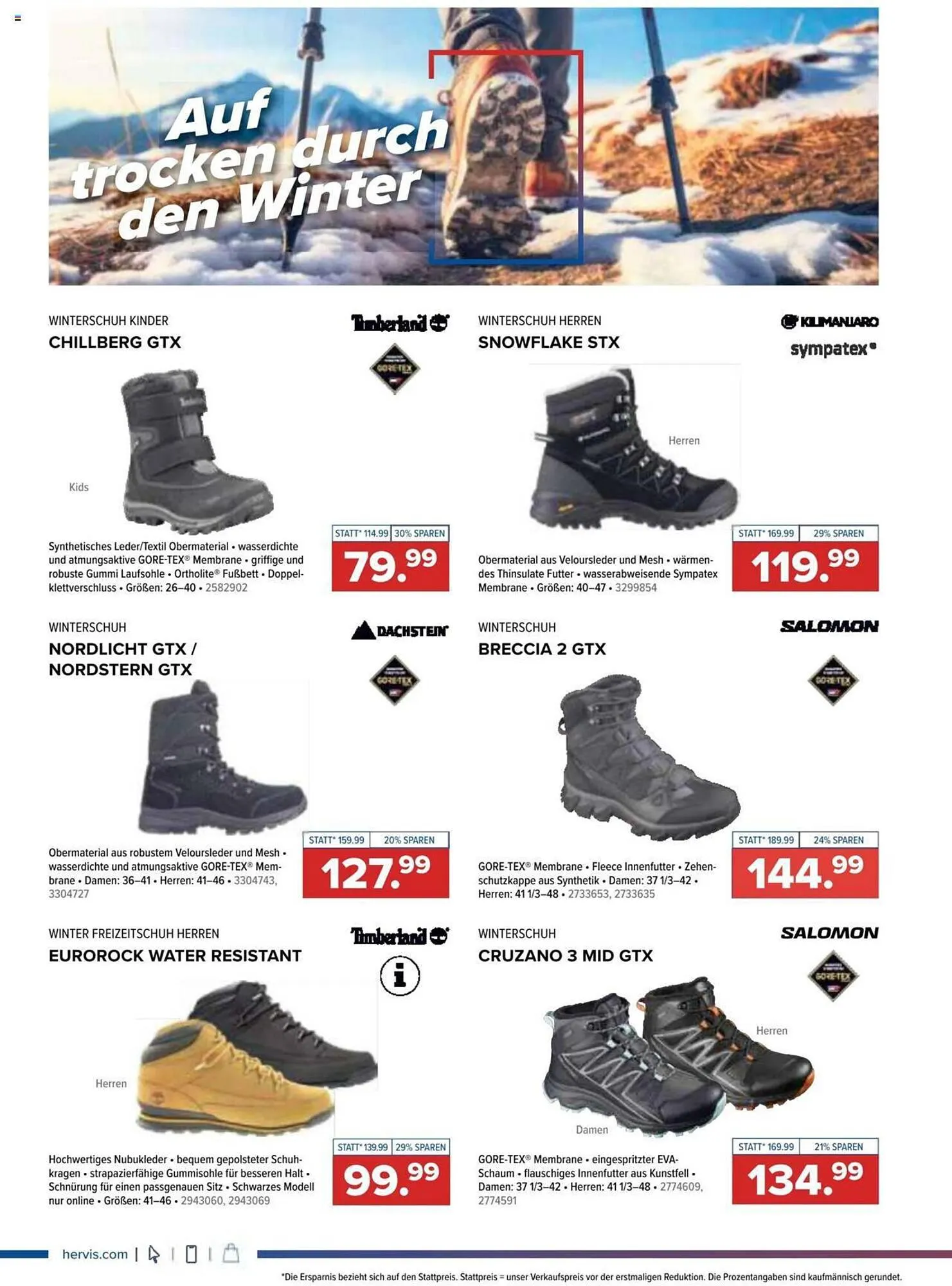 Hervis Flugblatt von 30. Oktober bis 5. November 2023 - Flugblätt seite 16