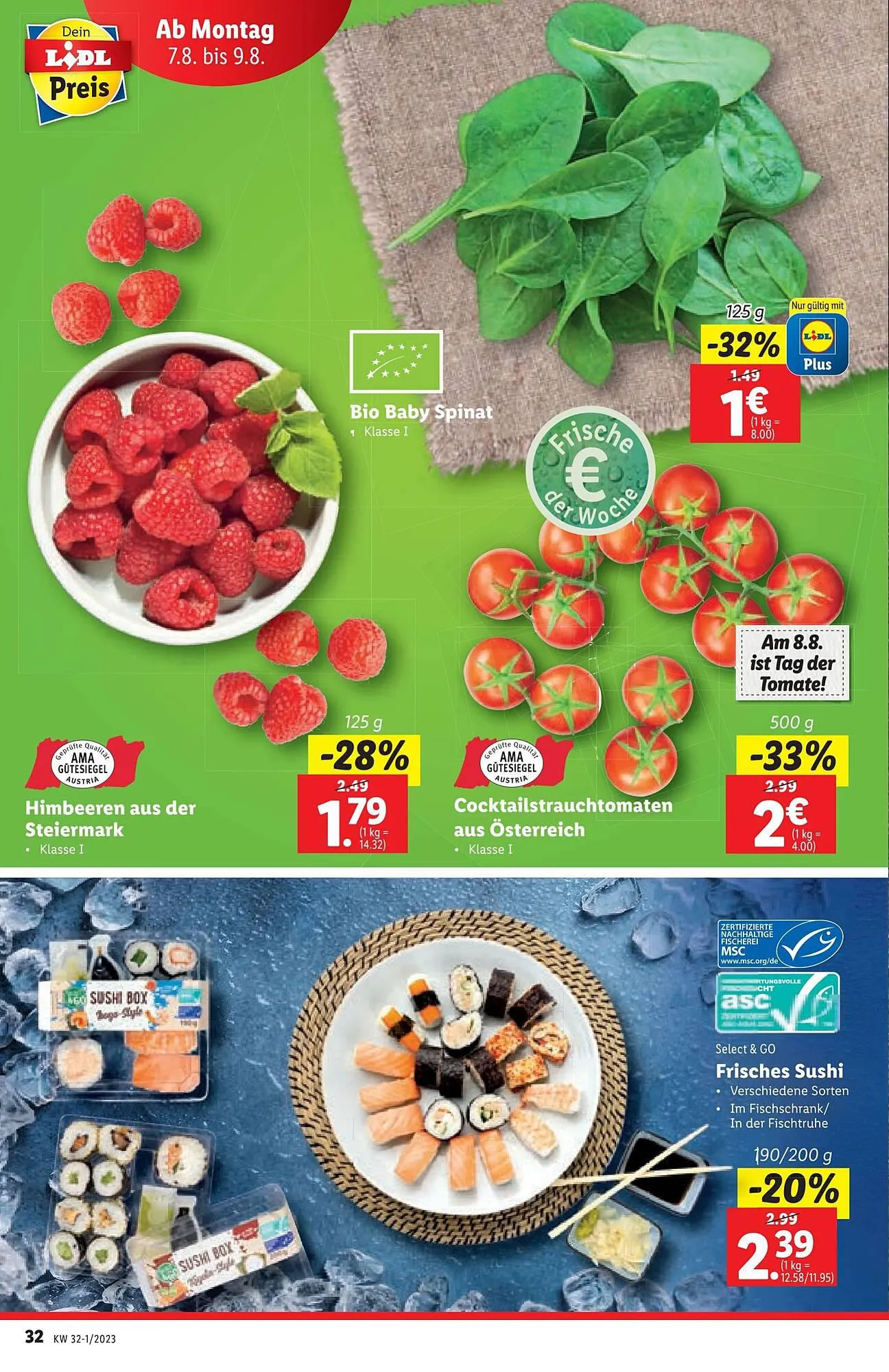 Lidl Flugblatt von 2. August bis 9. August 2023 - Flugblätt seite  32