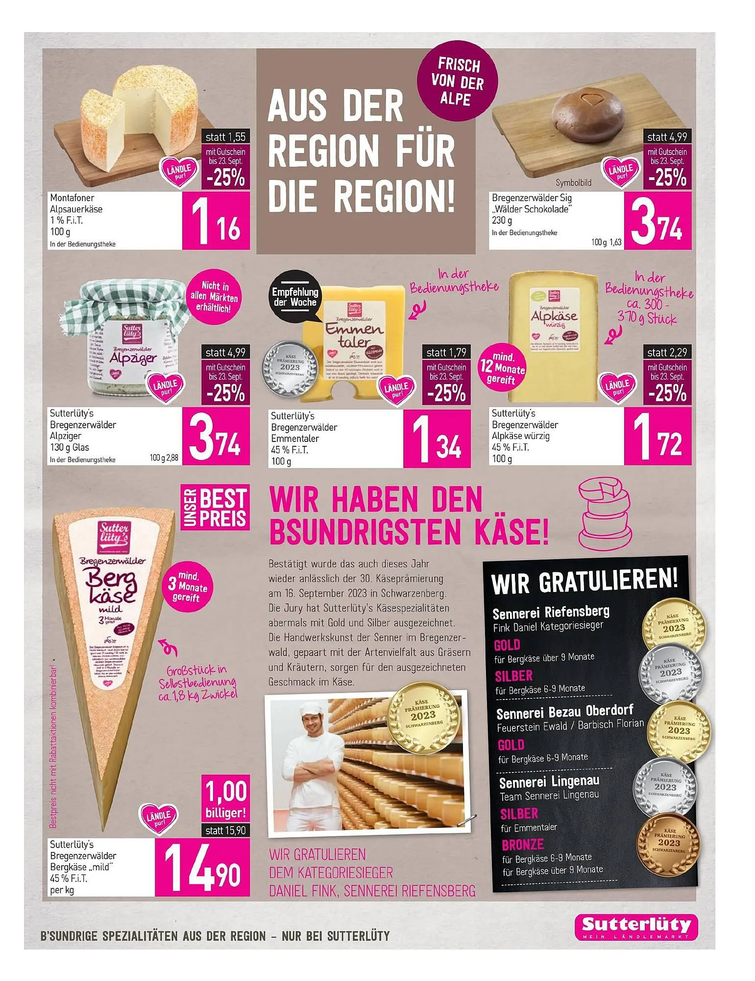 Sutterlüty Flugblatt von 21. September bis 26. September 2023 - Flugblätt seite 9