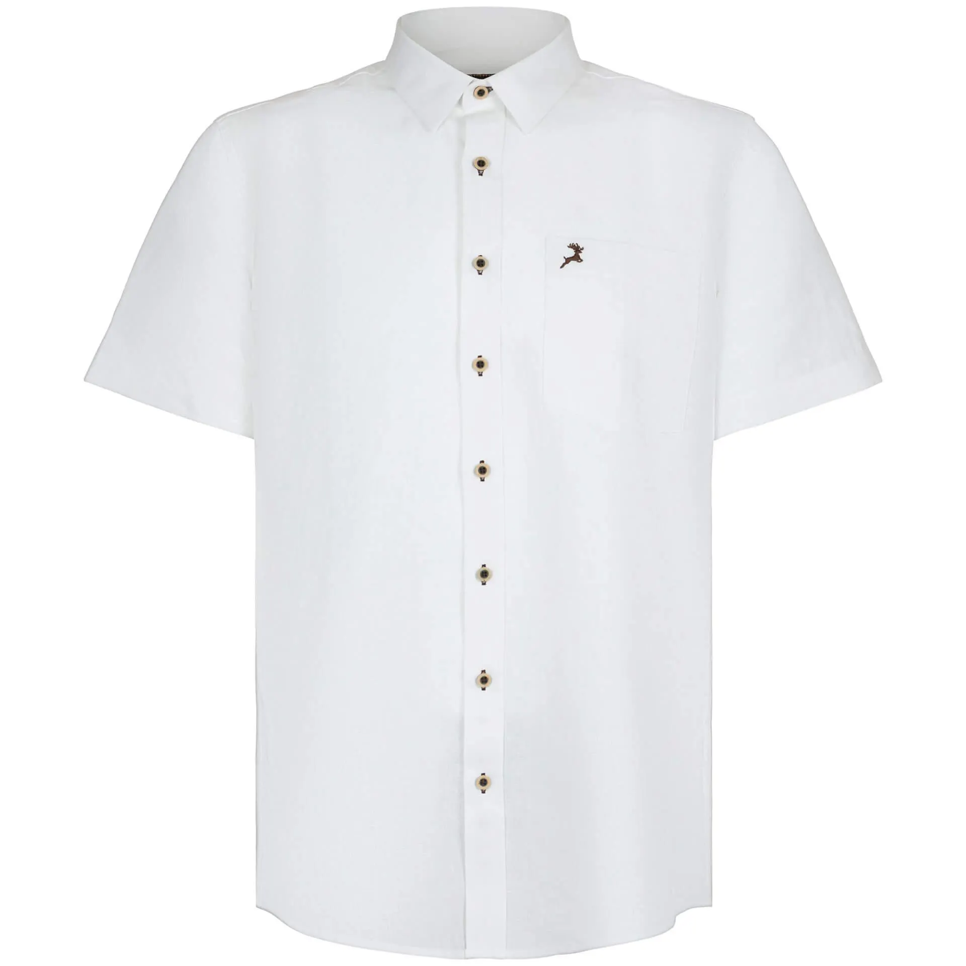 Herren Hemd "Michael" Kurzarm, Klassischer Kragen, Weiß