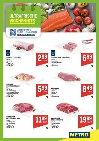 METRO Flugblatt Food - aktionen von 5. April bis 11. April 2026 - Flugblätt seite  1