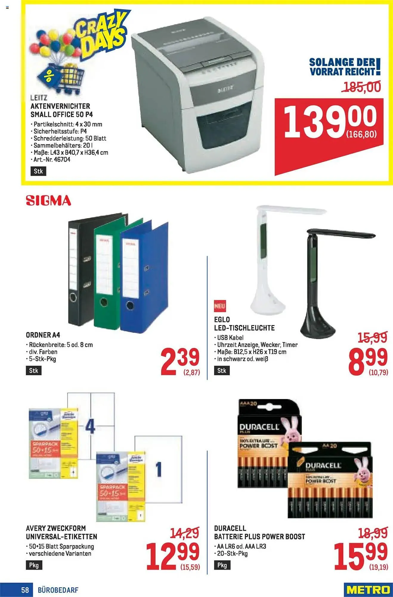 Metro Flugblatt von 16. Oktober bis 29. Oktober 2025 - Flugblätt seite  58