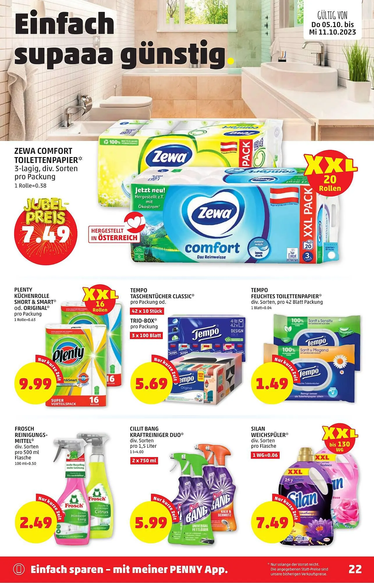 PENNY Flugblatt von 5. Oktober bis 11. Oktober 2023 - Flugblätt seite 22