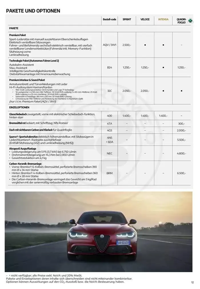 Alfa Romeo Giulia von 20. Februar bis 20. Februar 2026 - Flugblätt seite  12