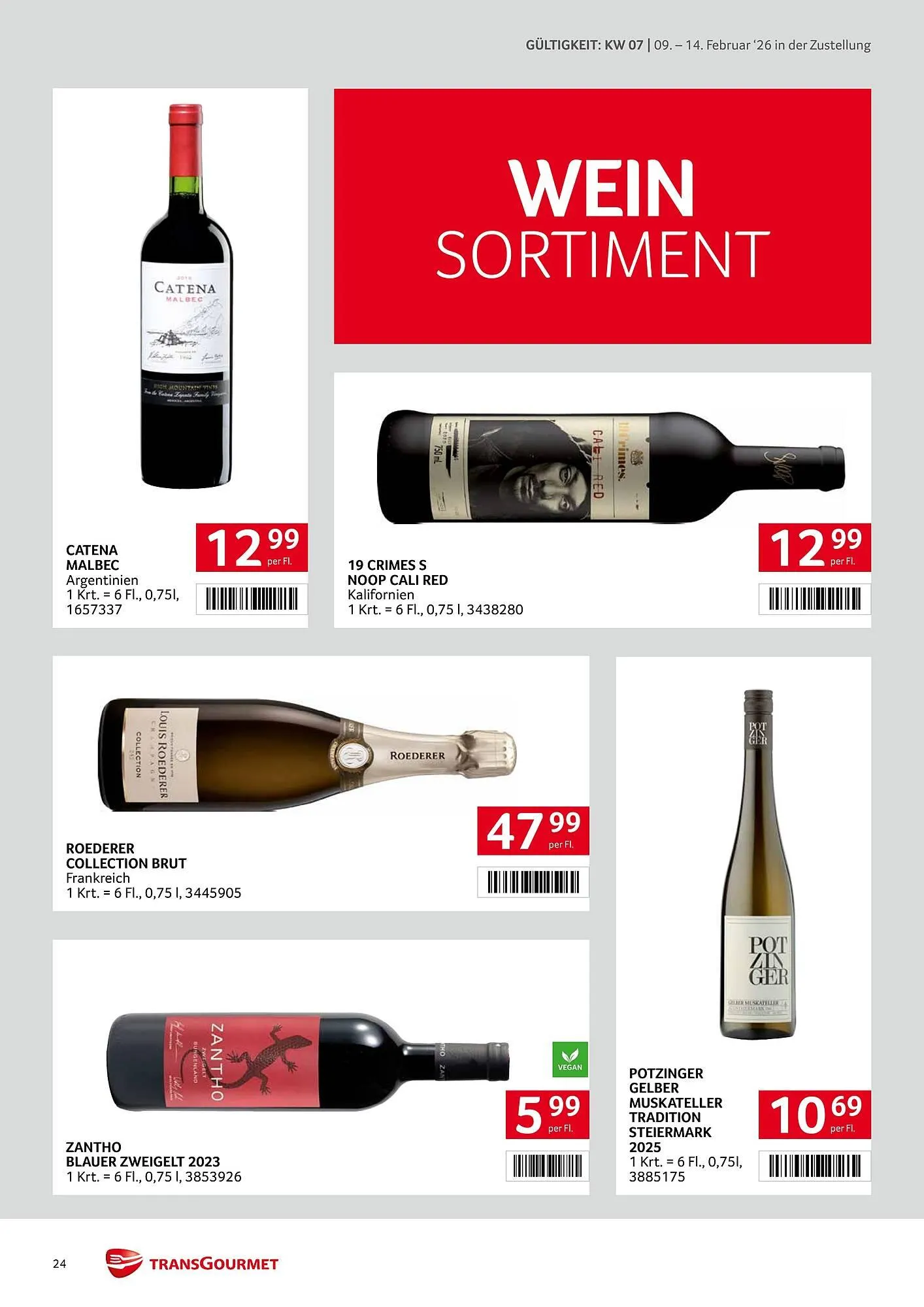 Transgourmet Flugblatt von 9. Februar bis 14. Februar 2026 - Flugblätt seite  24