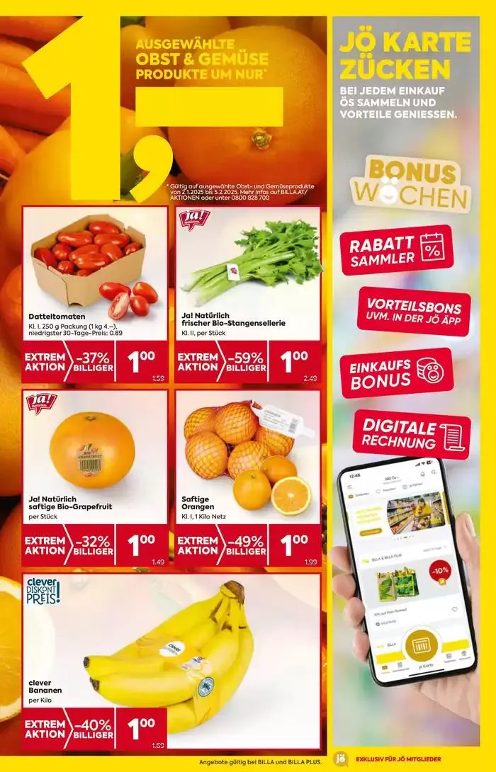 Vorschau BILLA Wien KW02 2025 von 8. Jänner bis 15. Jänner 2025 - Flugblätt seite  3