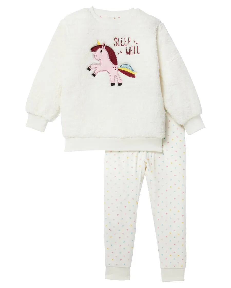 Fleece-Pyjama Made to be happy, verschiedene Designs, 2-tlg. Set