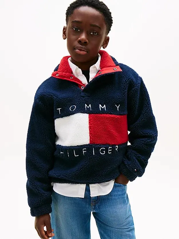 Heritage Sweatshirt aus Teddy-Fleece mit Flag