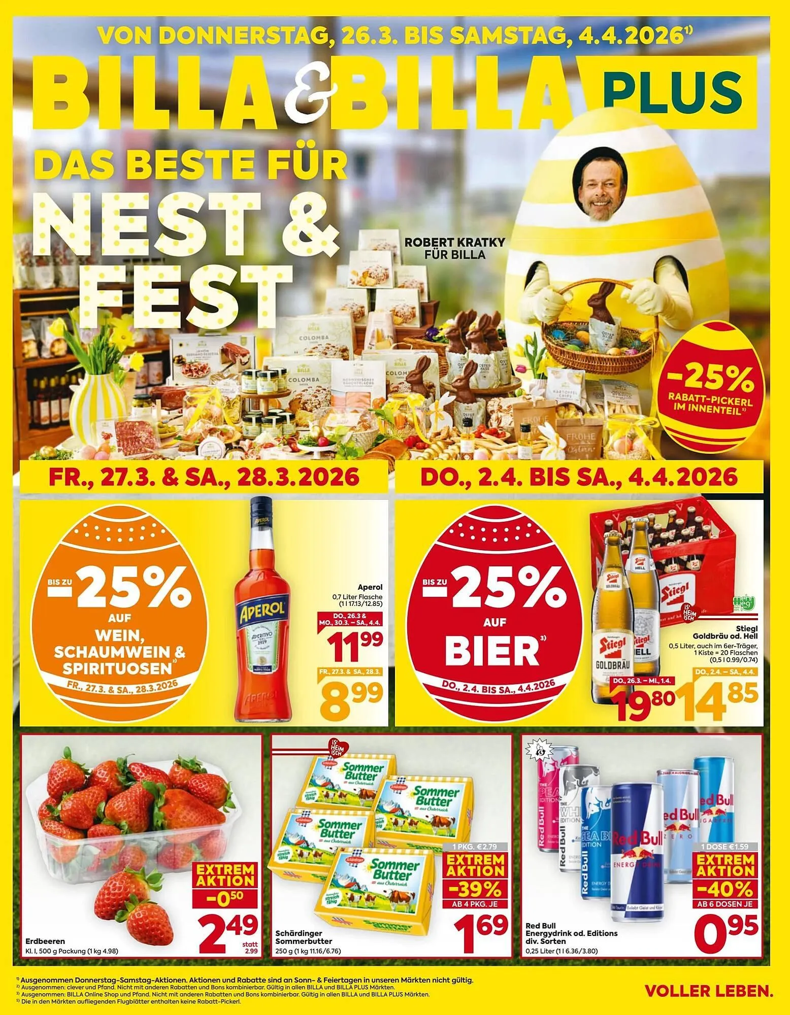 Billa Corso Flugblatt von 26. März bis 4. April 2026 - Flugblätt seite  1