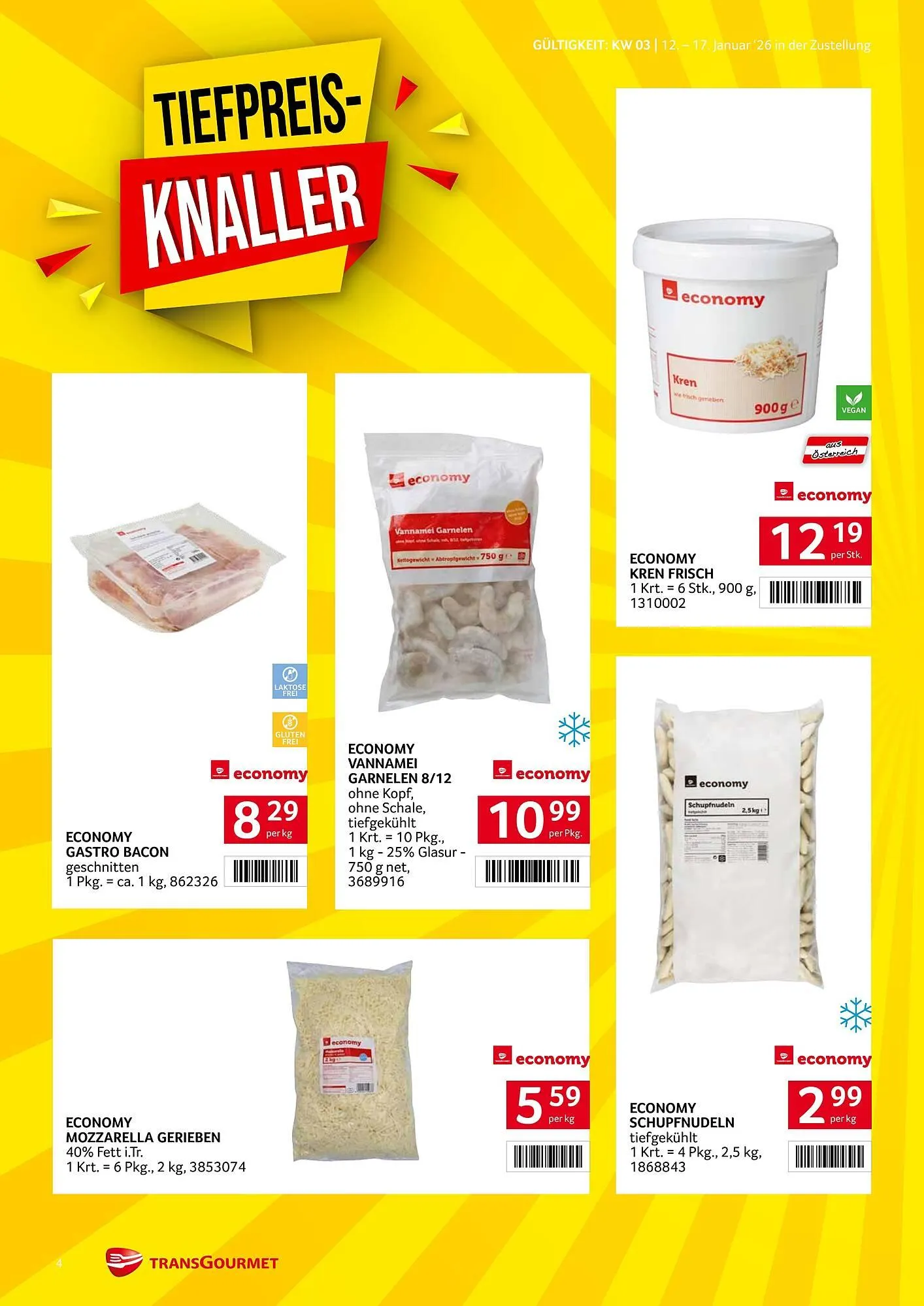 Transgourmet Flugblatt von 12. Jänner bis 17. Jänner 2026 - Flugblätt seite  4
