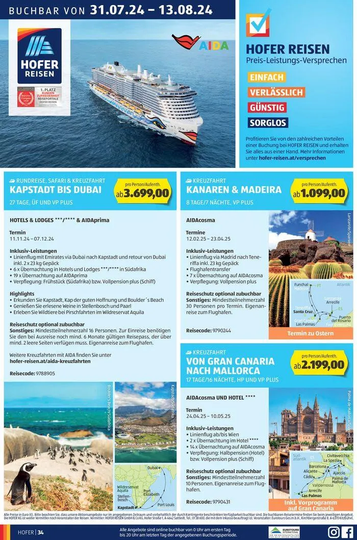 Blättern Sie online im HOFER Flugblatt von 31. Juli bis 14. August 2024 - Flugblätt seite 38