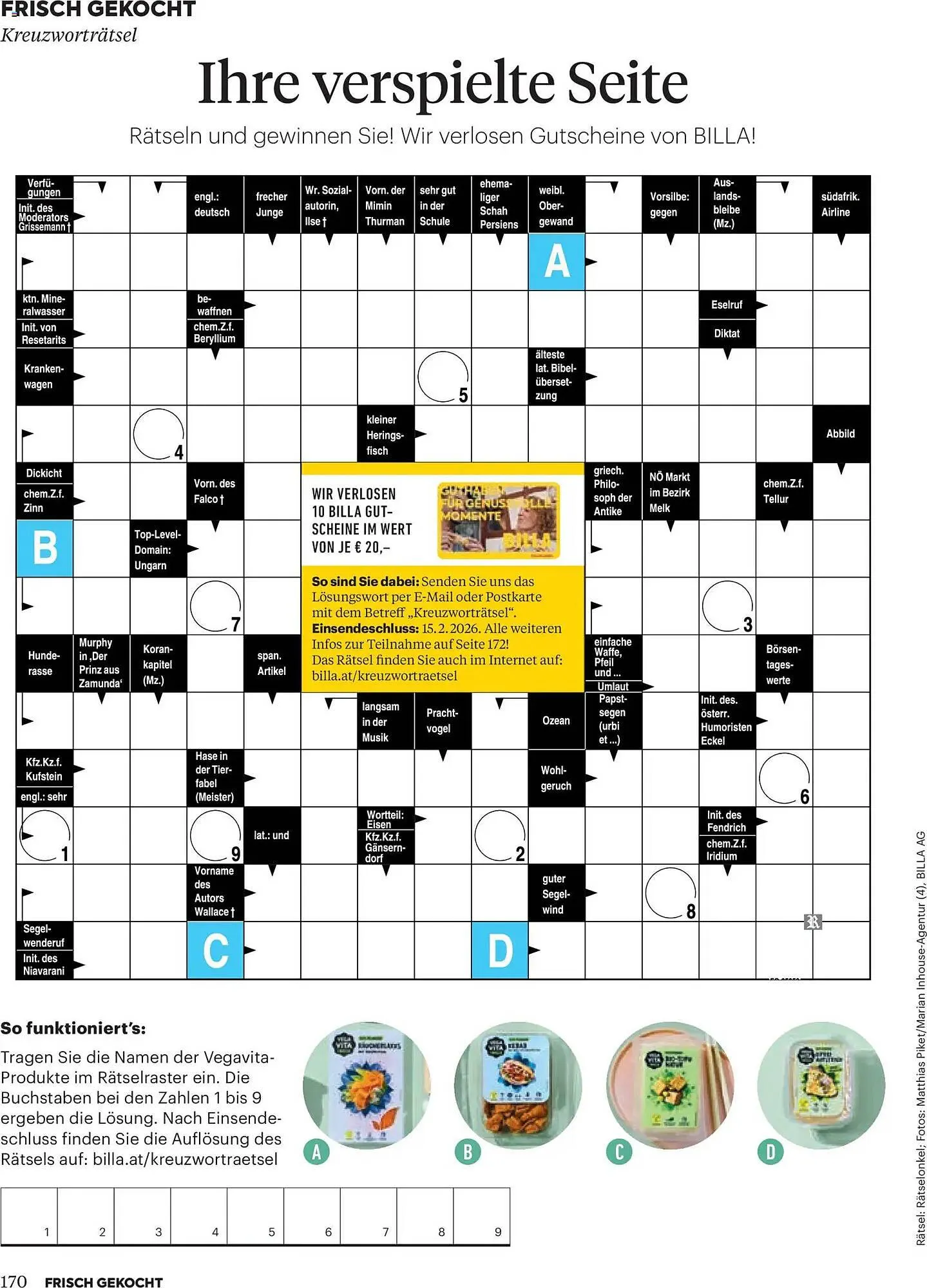 Billa Flugblatt von 1. Jänner bis 28. Februar 2026 - Flugblätt seite  166