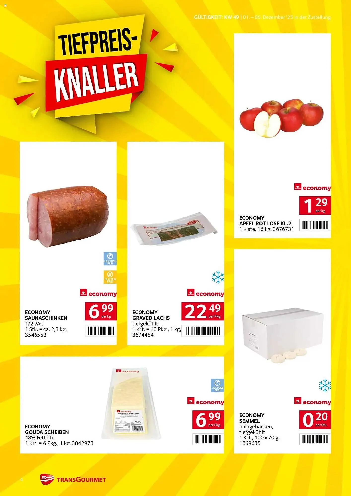 Transgourmet Flugblatt von 1. Dezember bis 6. Dezember 2025 - Flugblätt seite  4