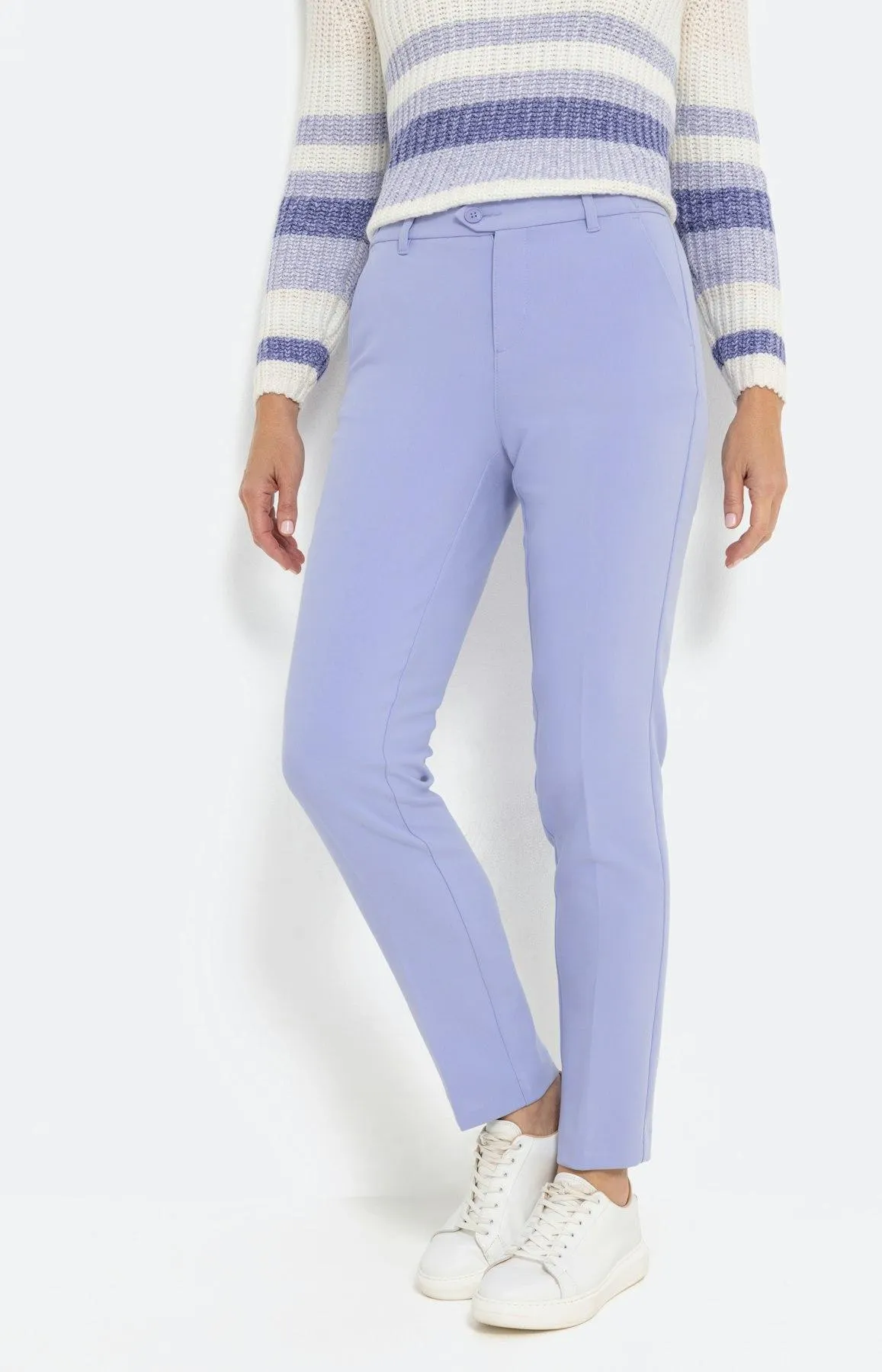 Elastische Zigaretten Hose, lavendel
