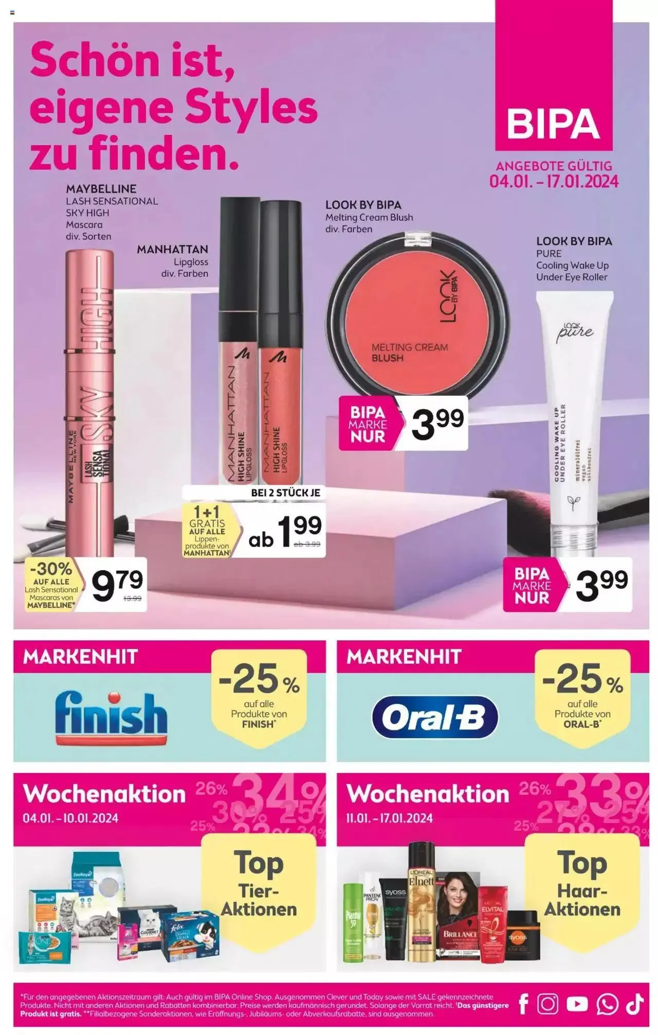 Bipa Flugblatt von 4. Jänner bis 17. Jänner 2024 - Flugblätt seite  