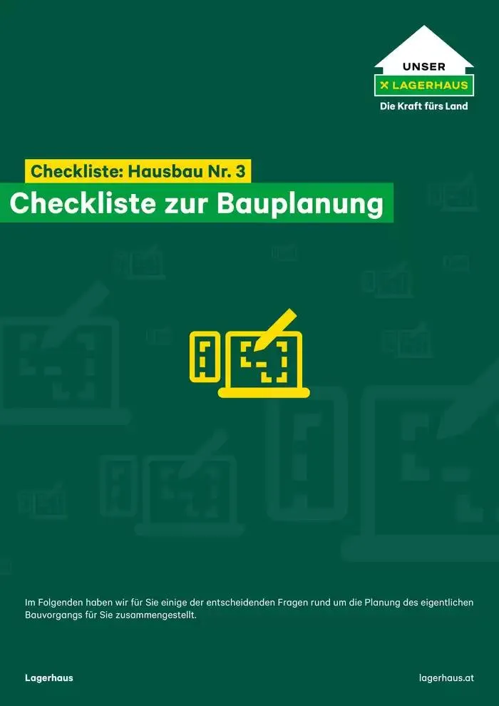Checkliste Nr. 3 - Hausbau - Bauplanung - 1